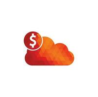 Cloud money logo vector. Cloud Pay Logo Template vector