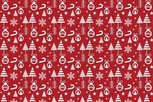 Simple Christmas seamless pattern with geometric motifs. Snowflakes and circles with different ornaments. Magic nature fantasy snowfall texture decoration design vector