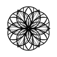 Circular pattern in form of mandala with flower. Round Pattern Mandala. Round backgrounds for the greeting cards, invitation, tattoo template, business style, cards or else. Vector illustration