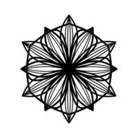 Circular pattern in form of mandala with flower. Round Pattern Mandala. Round backgrounds for the greeting cards, invitation, tattoo template, business style, cards or else. Vector illustration