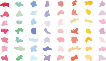 A collection of vector abstract fluid shapes