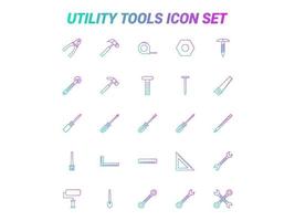 Utility tools set vector for Website, UI Essential, Symbol, Presentation