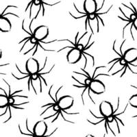 spider halloween seamless pattern. vector sketch illustration