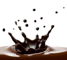 Chocolate, cocoa and coffee splashes. photo