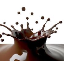 Chocolate, cocoa and coffee splashes. photo