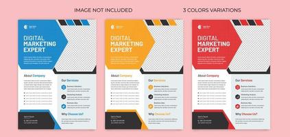 Digital marketing business flyer design, corporate business flyer template design vector