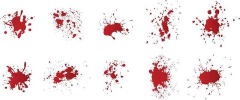 A collection of blood splats for artwork compositions and textures vector