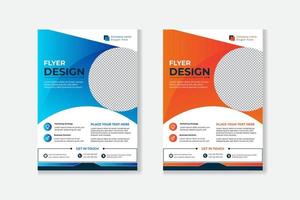 Modern business flyer template design vector