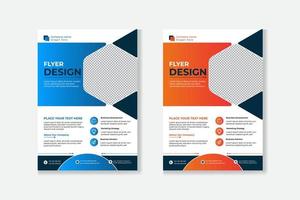 Modern business flyer template design vector