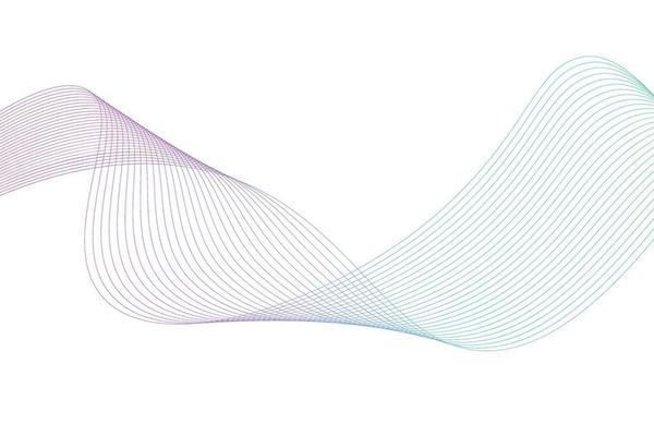 Abstract line wave colorful background. Modern colorful wavy line gradient abstract white background
