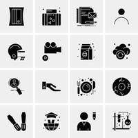 16 iconos universales de negocios vector ilustración de icono creativo para usar en proyectos relacionados con la web y dispositivos móviles