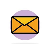 Mail Email User Interface Abstract Circle Background Flat color Icon vector