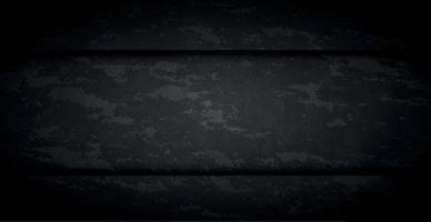 Black abstract textured grunge background wall with horizontal stripes - Vector