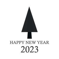Abstract Christmas tree, holiday symbol christmas, new year 2023 - Vector