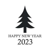Abstract Christmas tree, holiday symbol christmas, new year 2023 - Vector