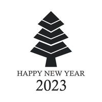 Abstract Christmas tree, holiday symbol christmas, new year 2023 - Vector