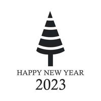 Abstract Christmas tree, holiday symbol christmas, new year 2023 - Vector