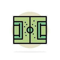 Field Football Game Pitch Soccer Abstract Circle Background Flat color Icon vector
