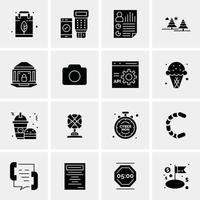 16 iconos universales de negocios vector ilustración de icono creativo para usar en proyectos relacionados con la web y dispositivos móviles