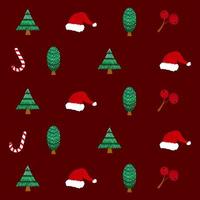 Vector illustration background red pattern christmas