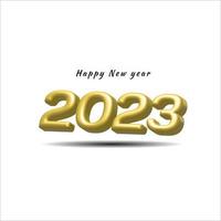 Vector Ilustration 3D happy new year isolate white background