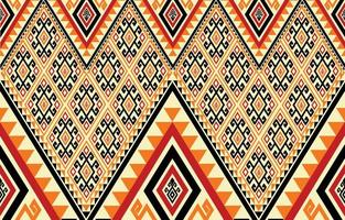 diseño tradicional de patrones sin fisuras de ikat oriental étnico geométrico para fondo, alfombra, papel pintado, ropa, envoltura, batik, tela, patrón de colores, ilustración vectorial. estilo de bordado
