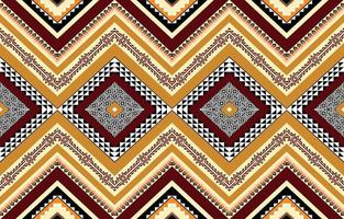 Geometric ethnic oriental ikat Zigzag seamless pattern traditional. Design for background, carpet, wallpaper, clothing, wrapping, Batik, fabric, linoleum, tile. Vector illustration. embroidery style.