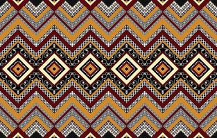 Geometric ethnic oriental ikat Zigzag seamless pattern traditional. Design for background, carpet, wallpaper, clothing, wrapping, Batik, fabric, linoleum, tile. Vector illustration. embroidery style.