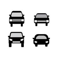 black car sign set vector illustration