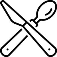 line icon for cutlery vector