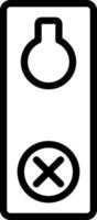 line icon for do not disturb vector