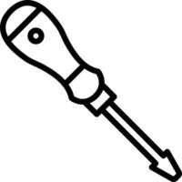 line icon for screwdriver vector