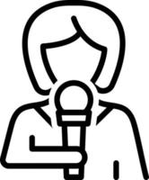 line icon for journalist vector