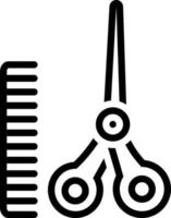 icono de línea para peluquería vector