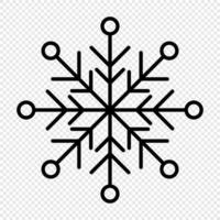 copo de nieve. icono de copo de nieve. icono de copo de nieve simple en el diseño de estilo de línea. símbolo de copo de nieve de nieve. ilustración vectorial vector