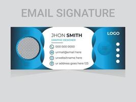 Email Signature design template. vector email marketing design layout.