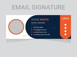 Email Signature design template. vector email marketing design layout.