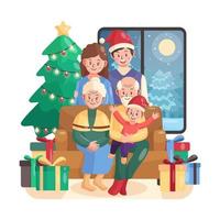 Christmas Family Gathering Concept vector