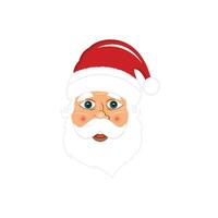 Modern Santa Claus vector illustration. Happy New Year or Marry Christmas greeting card design element.