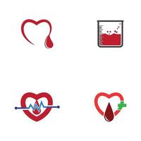 Blood drop donor vector icon