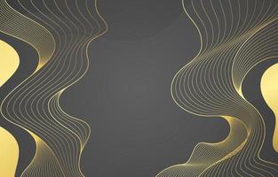 Luxury Golden Wave Lines in Dark Background Concept vector