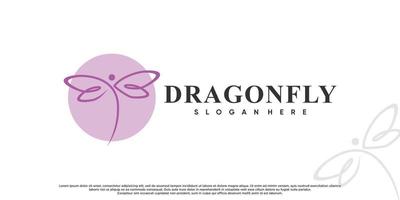 Minimalist icon butterfly or dragonfly logo design with unique concept Premium Vector