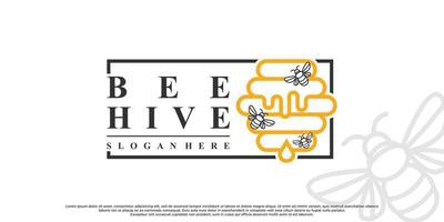 Honey logo design with creative concept Premium Vector