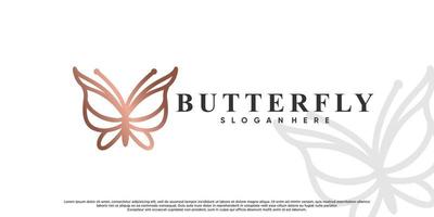 Minimalist icon butterfly or dragonfly logo design with unique concept Premium Vector