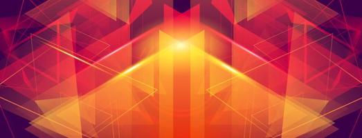 Abstract fractal geometric triangle shape background design. Vector illustration