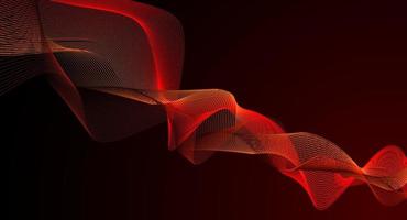 Abstract wave lines motion dark red background presentation template vector