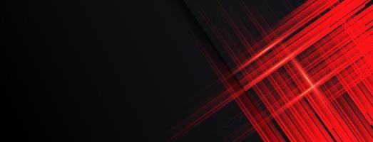 Abstract geometric black and red lines shape movement background. Vector illustration