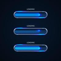 futuristic light blue loading bar template concept vector