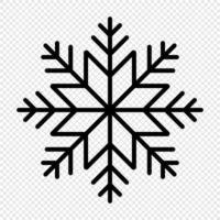 copo de nieve. icono de copo de nieve. icono de copo de nieve simple en el diseño de estilo de línea. símbolo de copo de nieve de nieve. ilustración vectorial vector