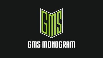 Monogram GMS Lettermark Name Initials Logo Design Template vector
